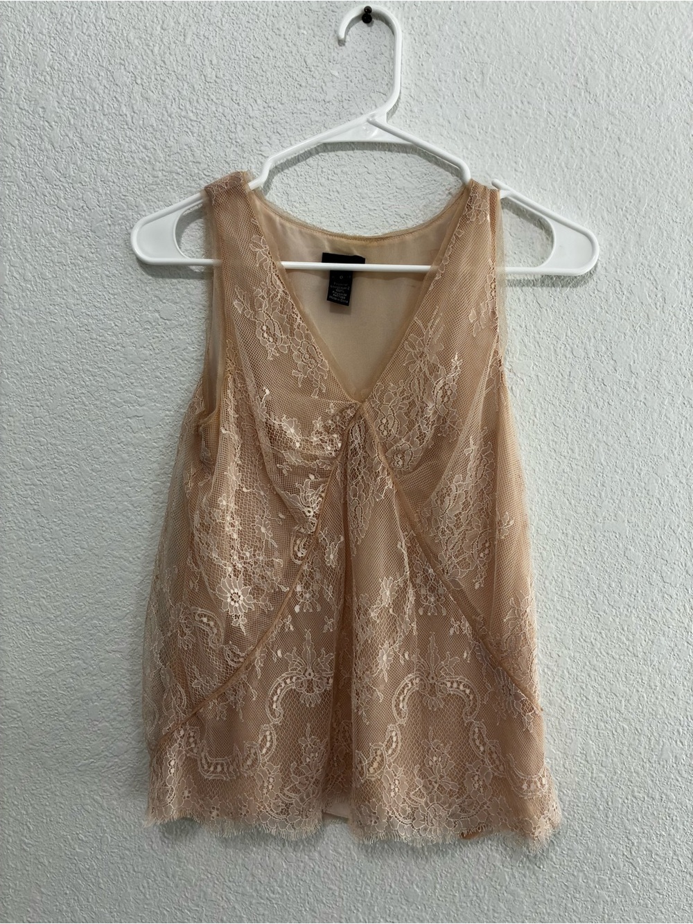 J. Crew Beige Lace V-Neck Camisole